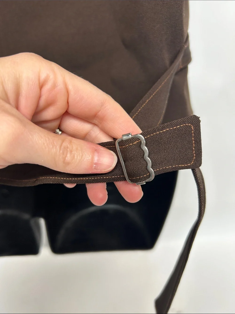 Brown Herringbone Wool Vest vintage men’s button up